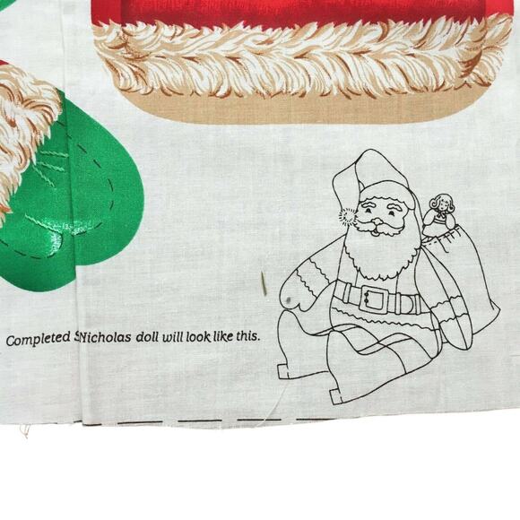 SANTA CLAUS Plush Doll Fabric Pattern  Soft Sculpture Cut & Sew Craft  Christmas - Picture 3 of 7